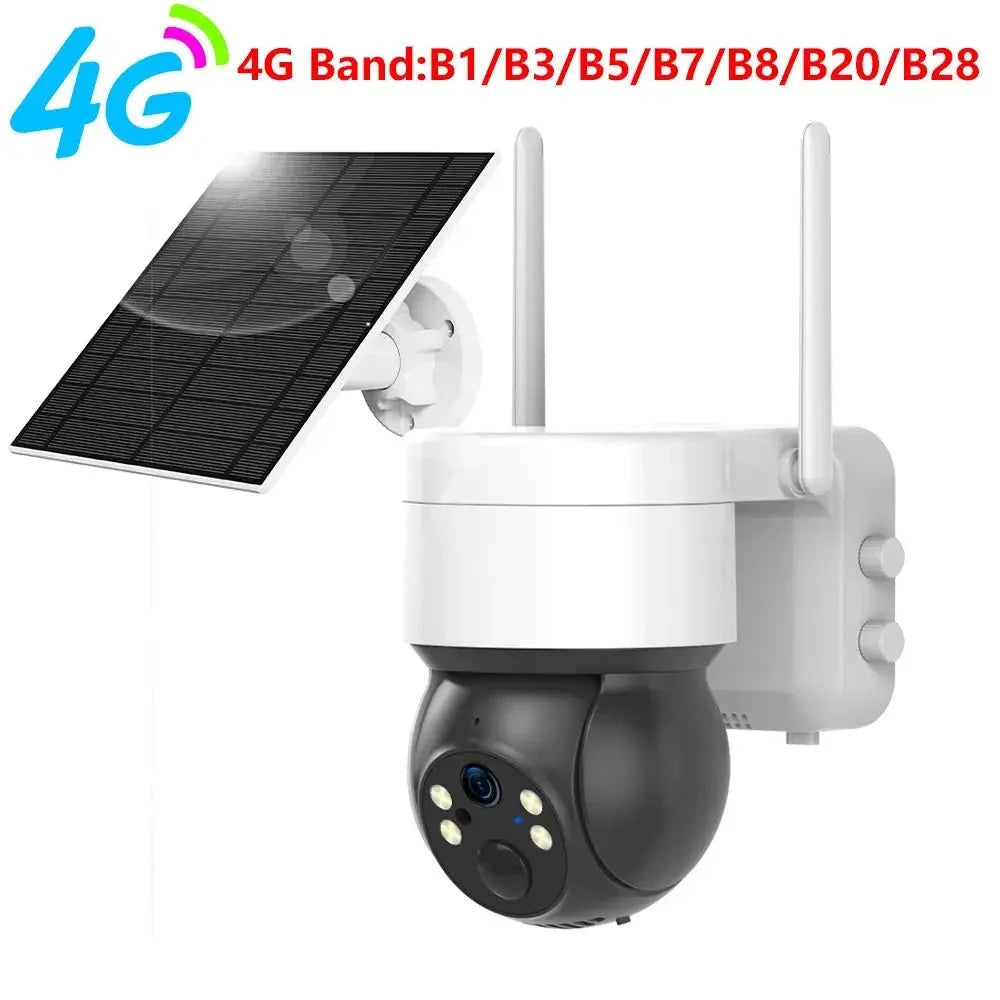 4G Solar PTZ Security Camera For Home