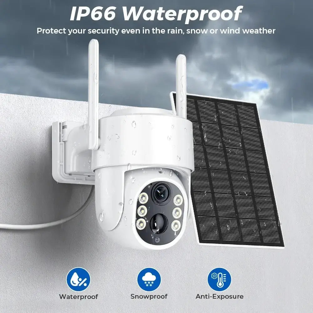 ICSEE 5MP Solar Wireless Outdoor Camera 7800mAh Battery 365 Day Standby - stepyours.com