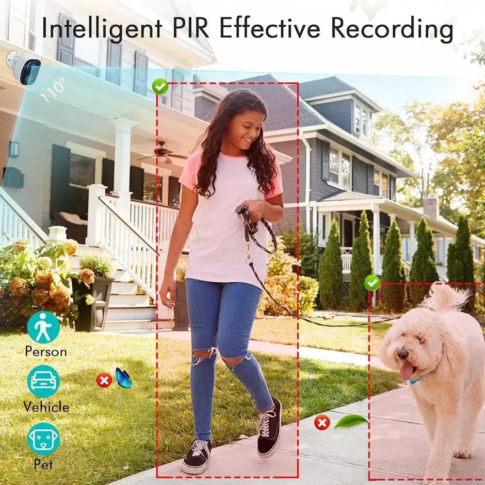 Solar Wireless Outdoor Camera With AI Motion Detection