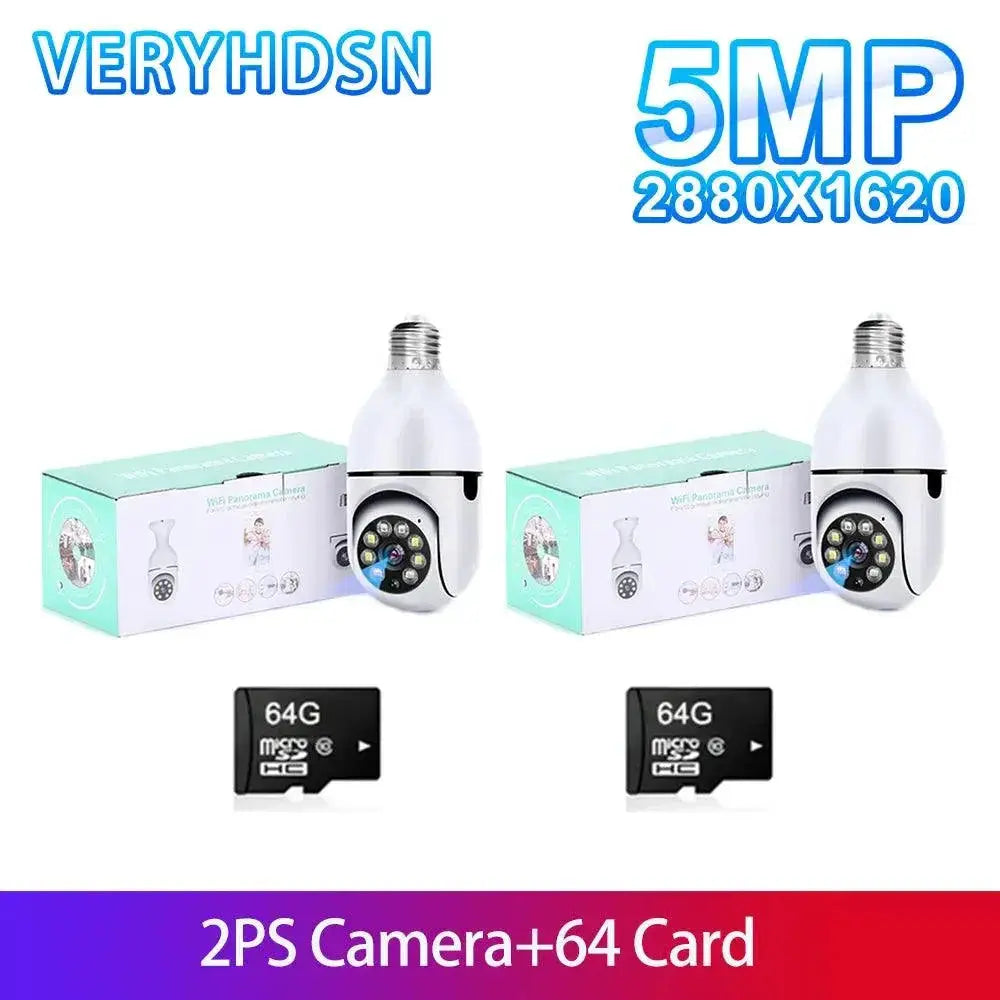 5G Smart Bulb Camera For Home Security With Detection