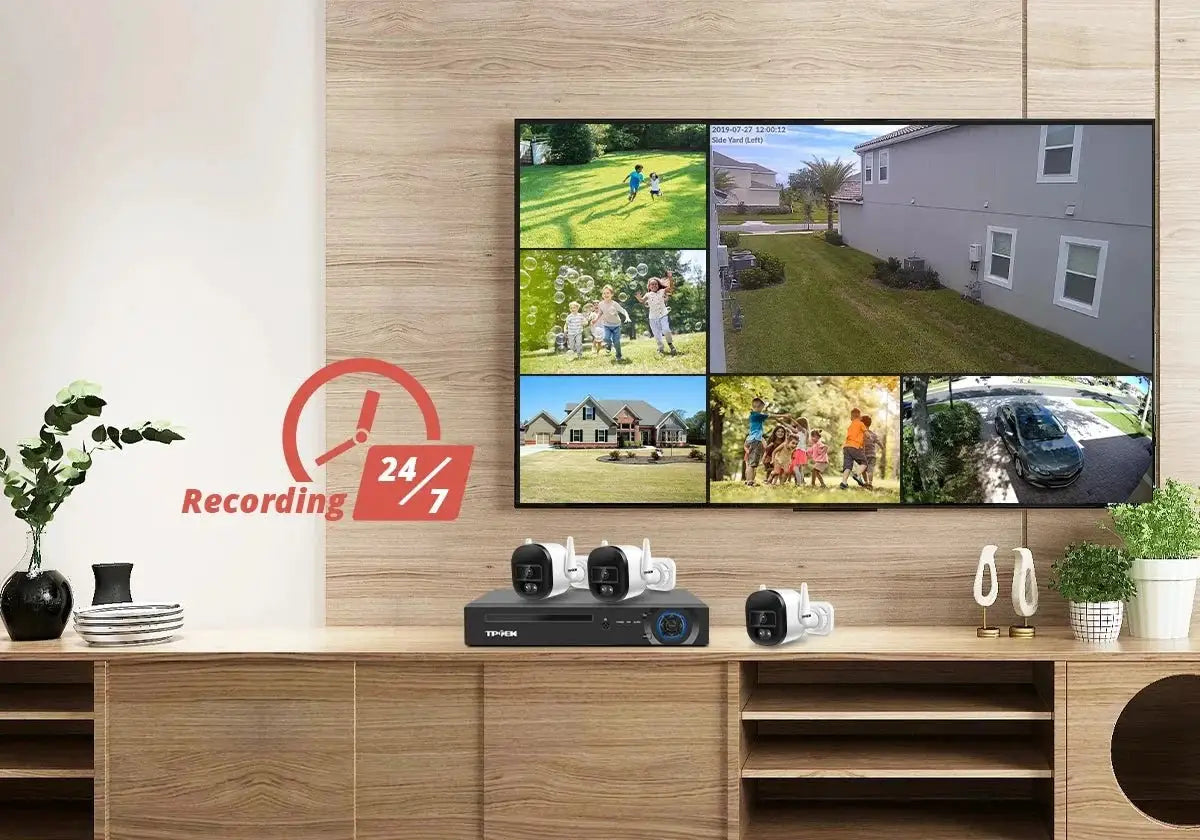 TPTEK 3MP WiFi Outdoor Bullet Camera - AI Human Detection, IP66 Weatherproof - stepyours.com