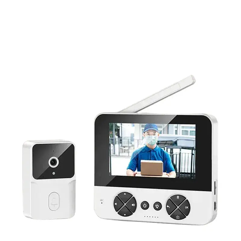 4.3 "Upgraded two-way wake-up infrared night vision video doorbell can be installed with indoor and outdoor electronic doorbells by stepyours.com