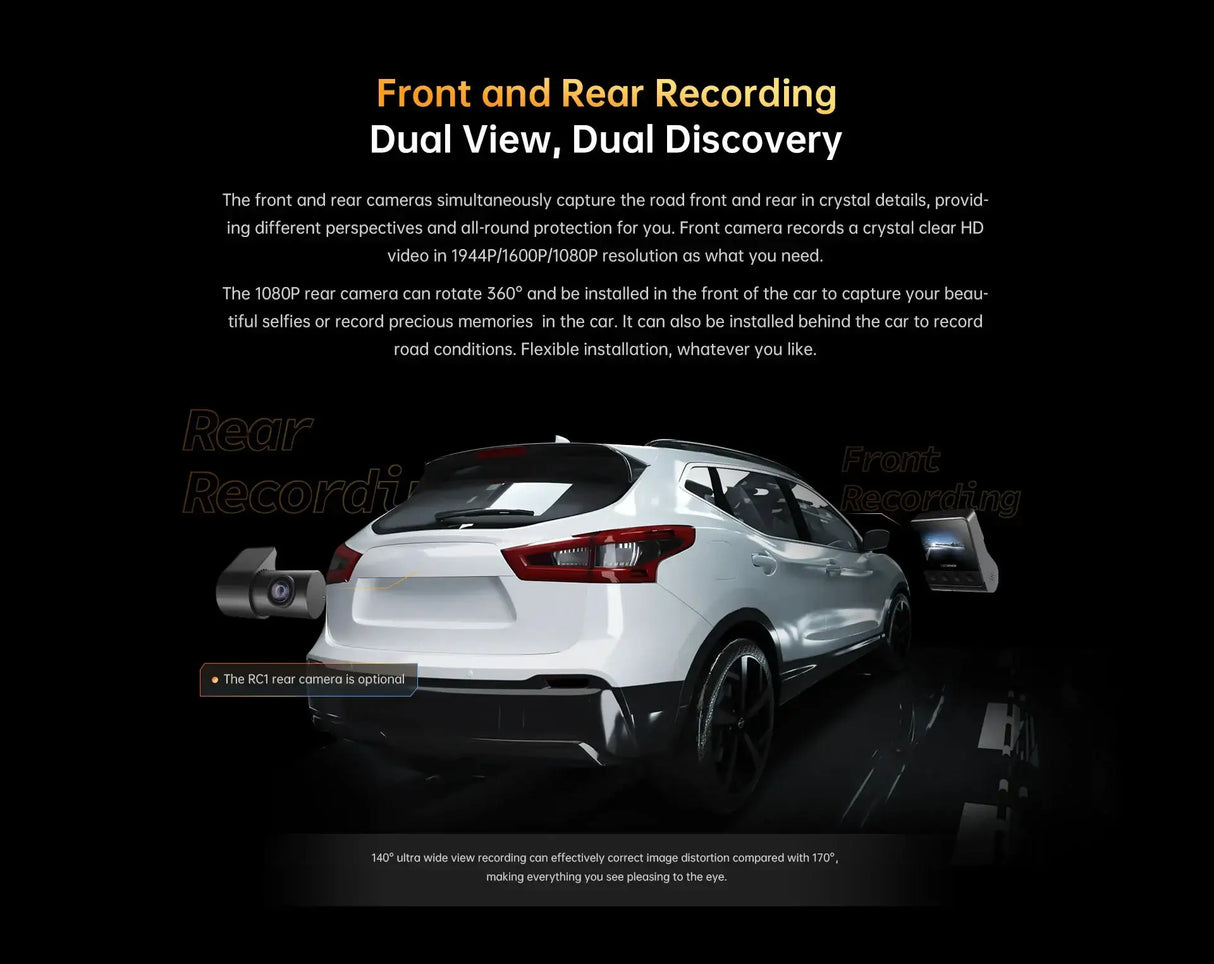 DDPAI Z40 Dash Cam Sony IMX335 1944P HD Video GPS WiFi 360 Rotation - stepyours.com