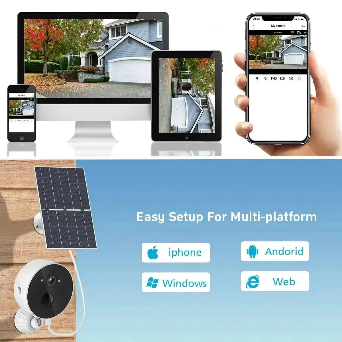 2MP Solar Wifi Camera Advanced Property Security System