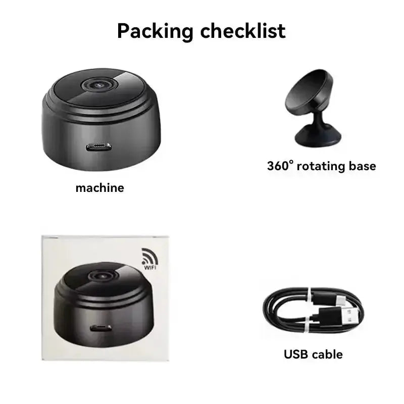 A9 Mini Camera - WiFi Wireless Security For Remote Home Monitoring Hooks - stepyours.com