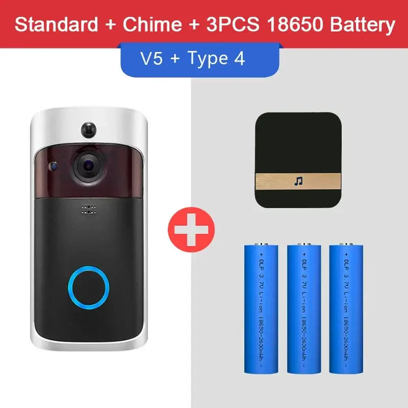 Video Doorbell Camera HD WiFi Doorbell Wireless Operated Motion Detector Audio & Speaker Night Vision for iOS&Android by stepyours.com