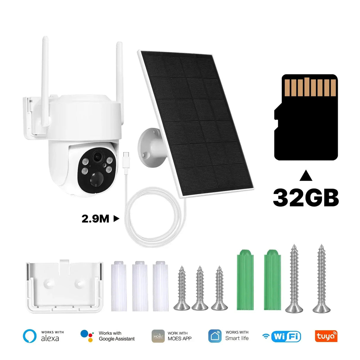 MOES Tuya 4G WiFi 4MP Solar Outdoor Security Camera With Full Color Night Vision - stepyours.com