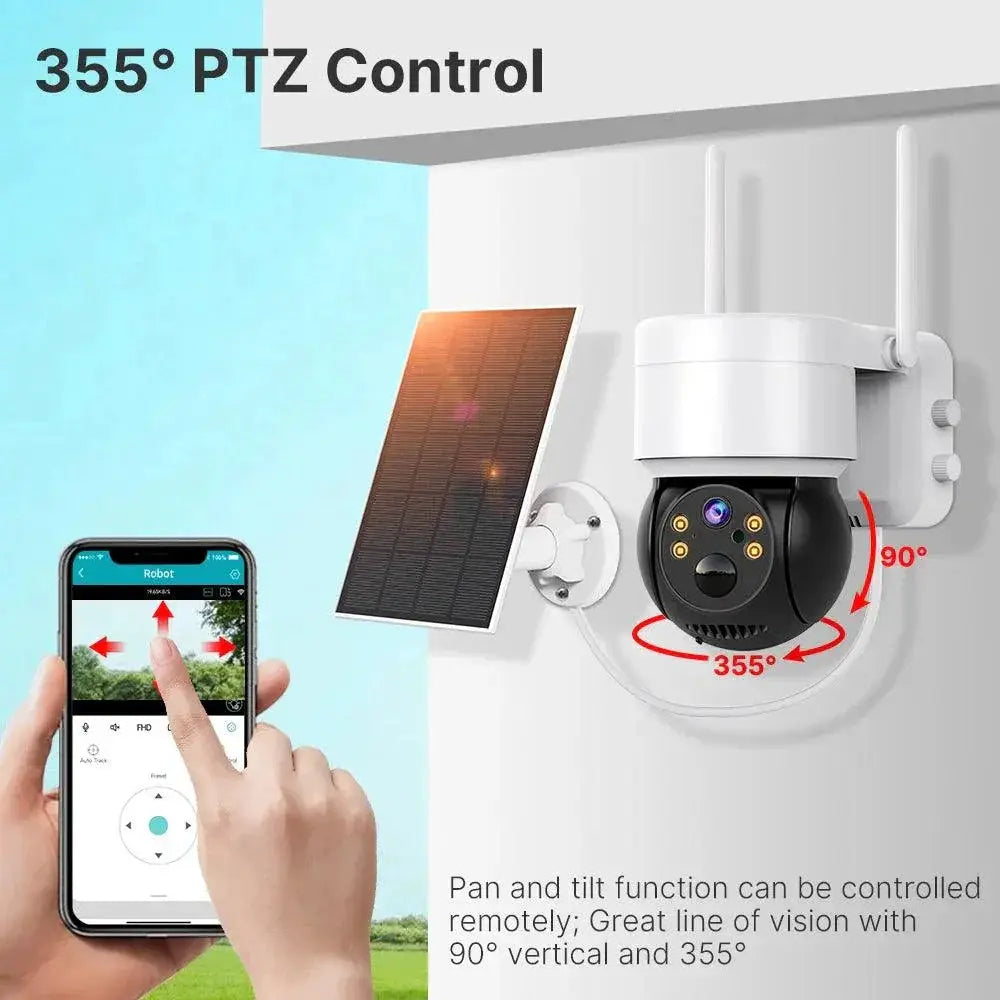 Solar PTZ Camera With Advanced Human Detection Technology