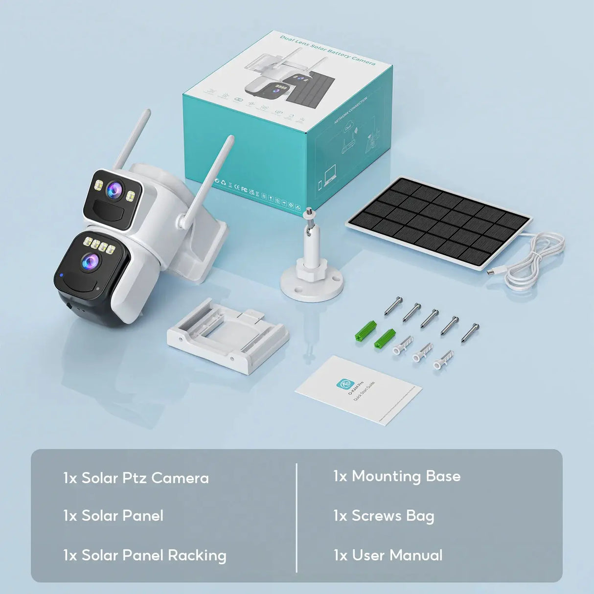 8MP Dual Lens Solar WiFi Security Camera - Color Night Vision, PIR Motion - stepyours.com
