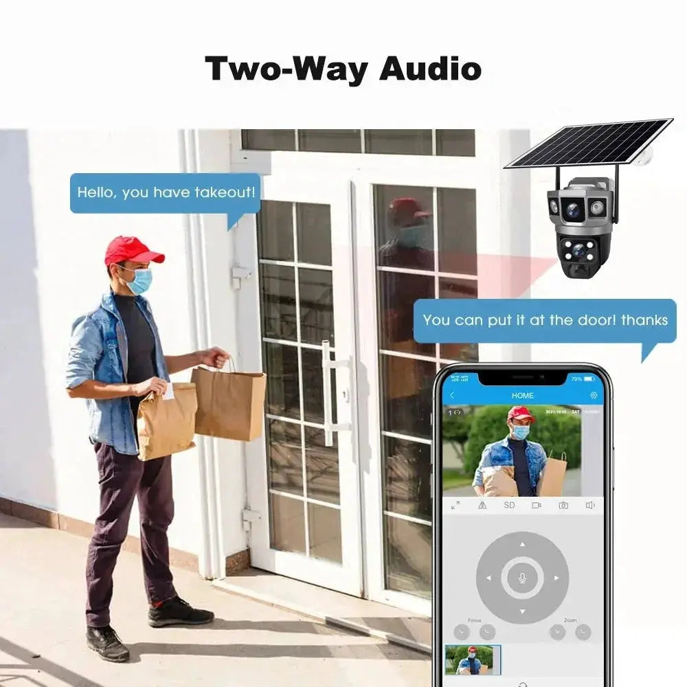 Solar Powered Dual Lens WiFi CCTV Camera With 12MP 10X Zoom PTZ IP66 Outdoor - stepyours.com
