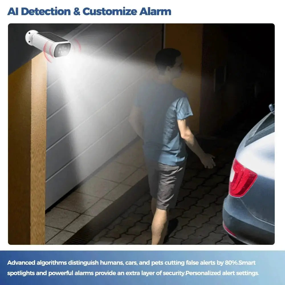 Alevio 2.5K Outdoor Solar Camera Wireless AI Security With Night Vision Hooks - stepyours.com