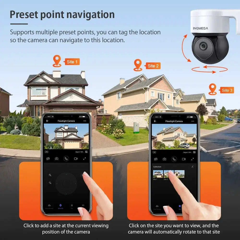 INQMEGA 5MP Tuya Outdoor PTZ Camera Ai Human Detect