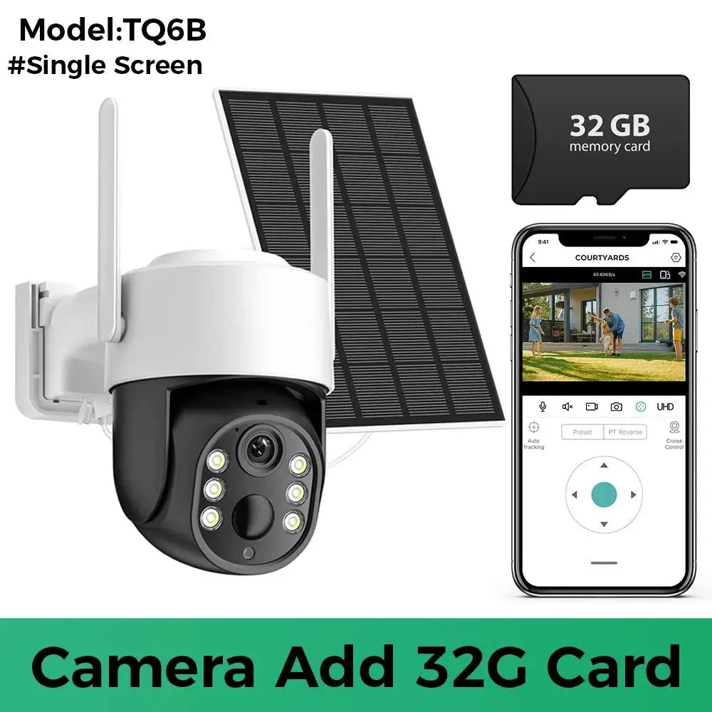 8MP 4K Solar WiFi Outdoor Camera Built In Battery Dual Lens 2K Surveillance - stepyours.com