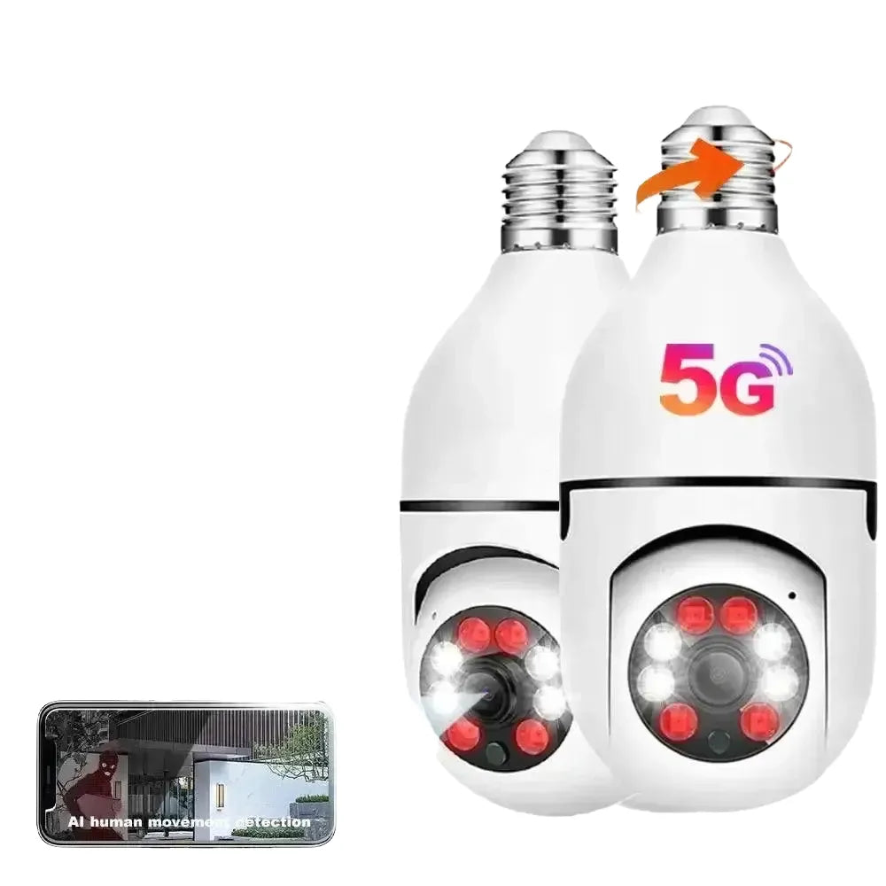 5G Smart Bulb Camera For Home Security With Detection
