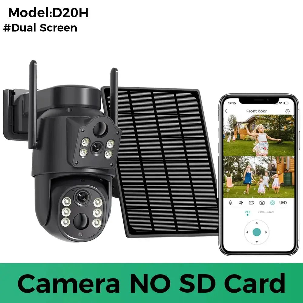 8MP 4K Solar WiFi Outdoor Camera Built In Battery Dual Lens 2K Surveillance - stepyours.com