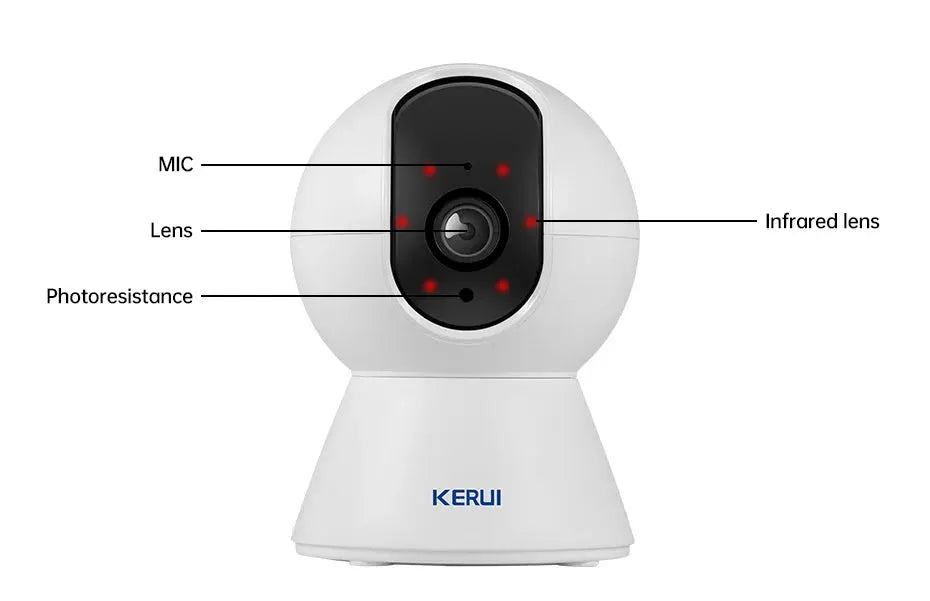 Kerui 5MP Tuya Smart Mini WiFi IP Camera Indoor Security - AI Humanoid Detection - stepyours.com