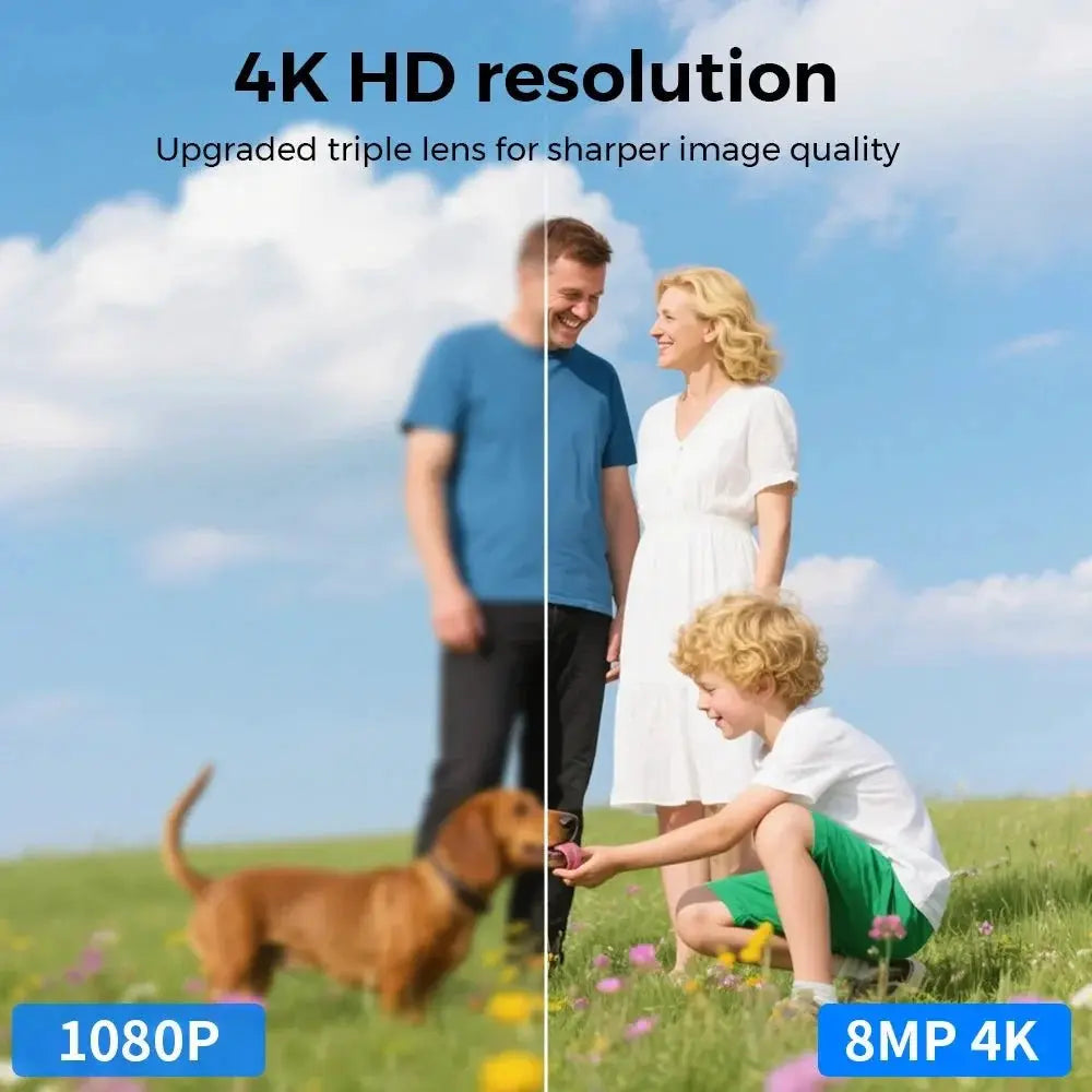 BESDER 8MP WiFi PTZ Outdoor Camera - With AI Human Detection Dual Screens - stepyours.com