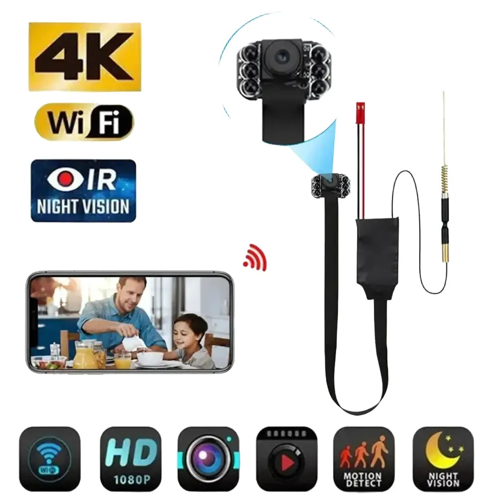 1080P Mini Wifi Camera 4K HD Camera APP Remote Monitoring Home Security Camcorder DIY Portable Infrared Night Vision Min Camera