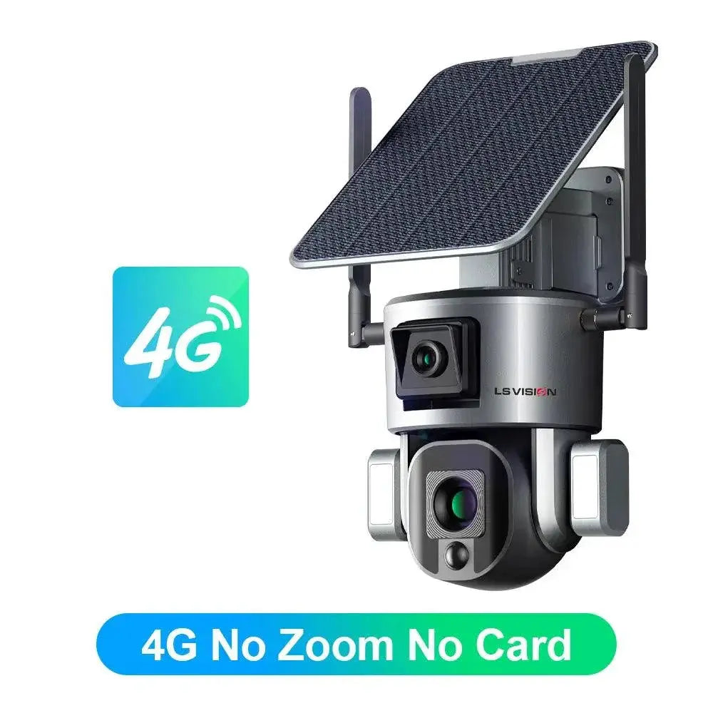 Outdoor Solar Dual Lens Security Camera 4K Resolution