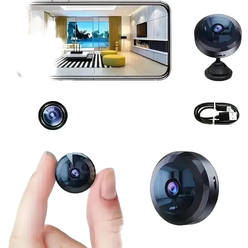 1pc Rechargeable Wireless Mini WiFi Security Camera With Night Vision, Motion Detection, Easy To Install And App Control