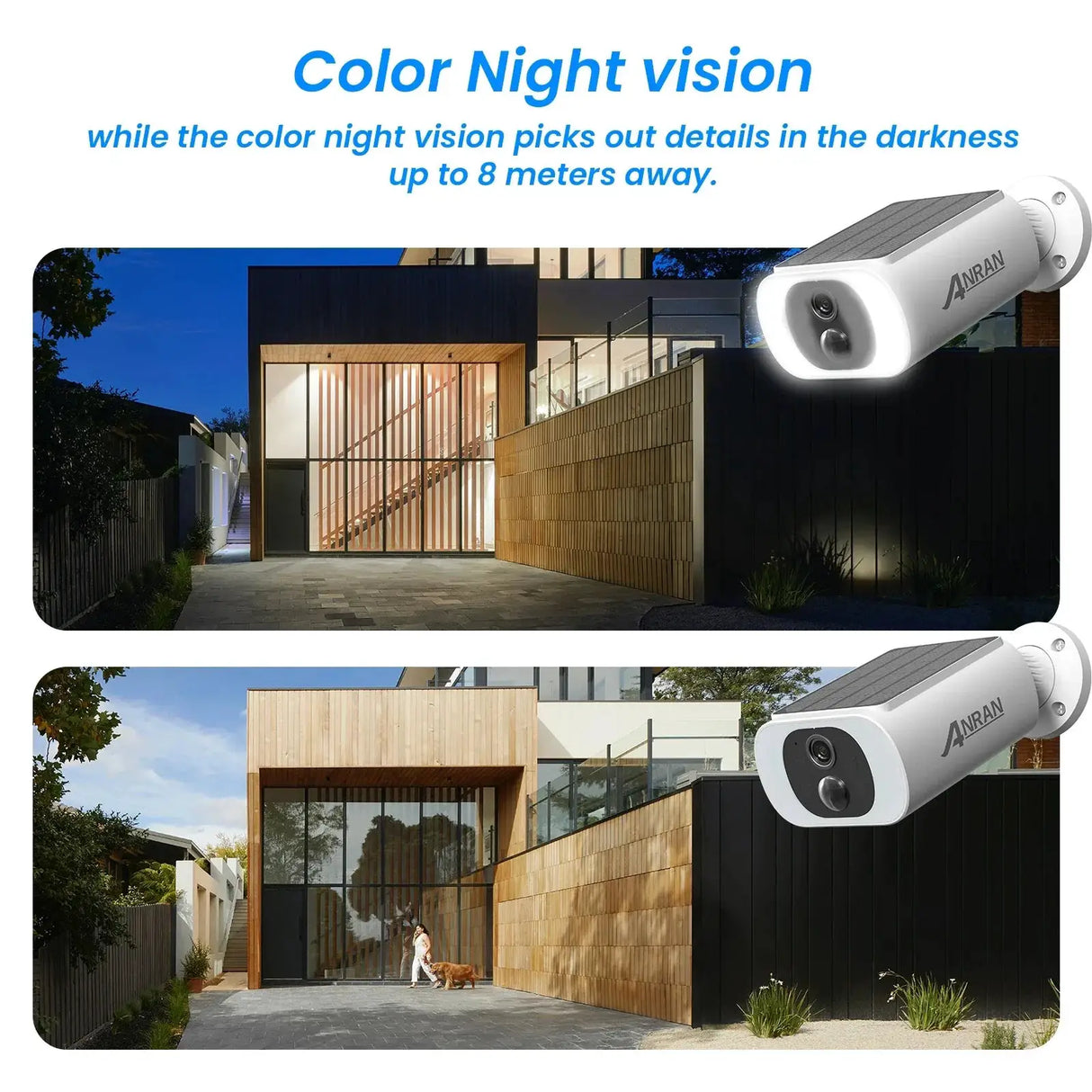 ANRAN 2K Wireless Solar Outdoor Camera Humanoid Detection Night Vision - stepyours.com