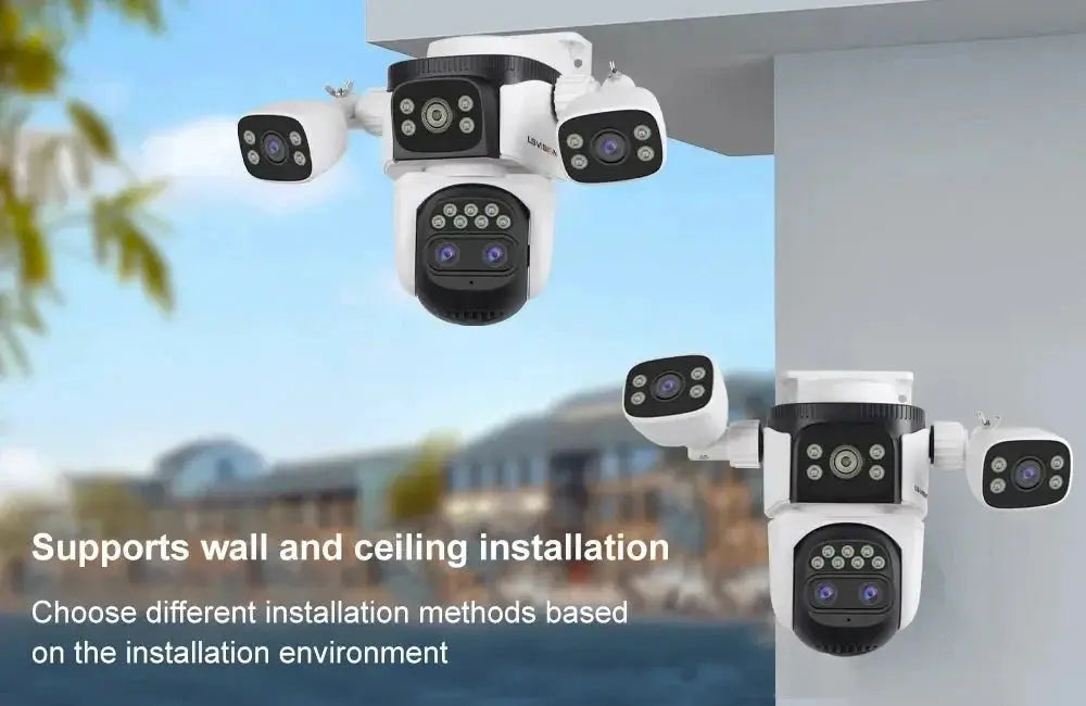 LS VISION 20MP Outdoor WiFi Security Camera With 4 Lenses 10X Zoom Auto Tracking - stepyours.com