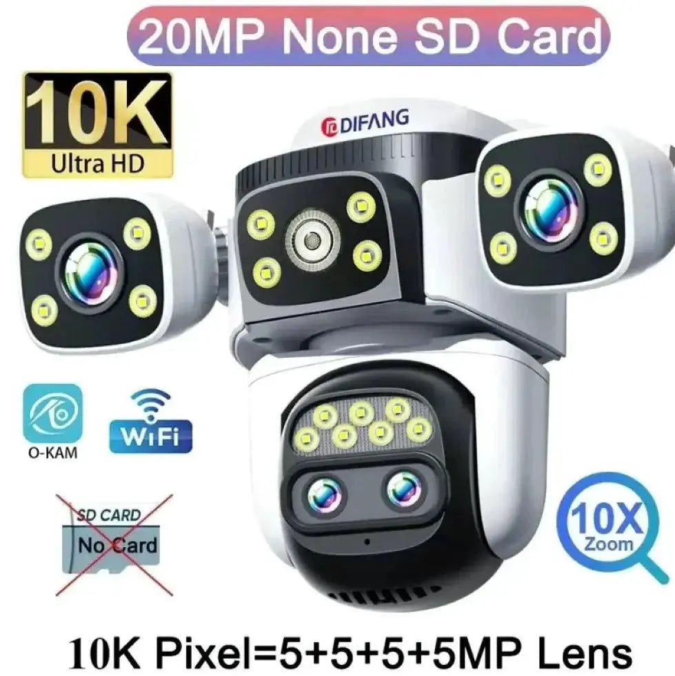 DIFANG 20MP Outdoor Security Camera With 10x Zoom And Auto Tracking - stepyours.com