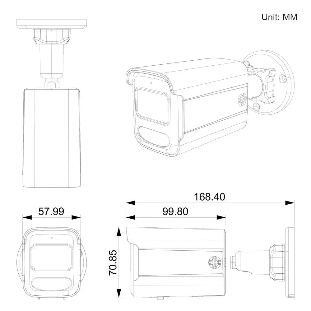 Outdoor PoE IP Security Camera 4K 8MP Waterproof With Two Way Audio - stepyours.com