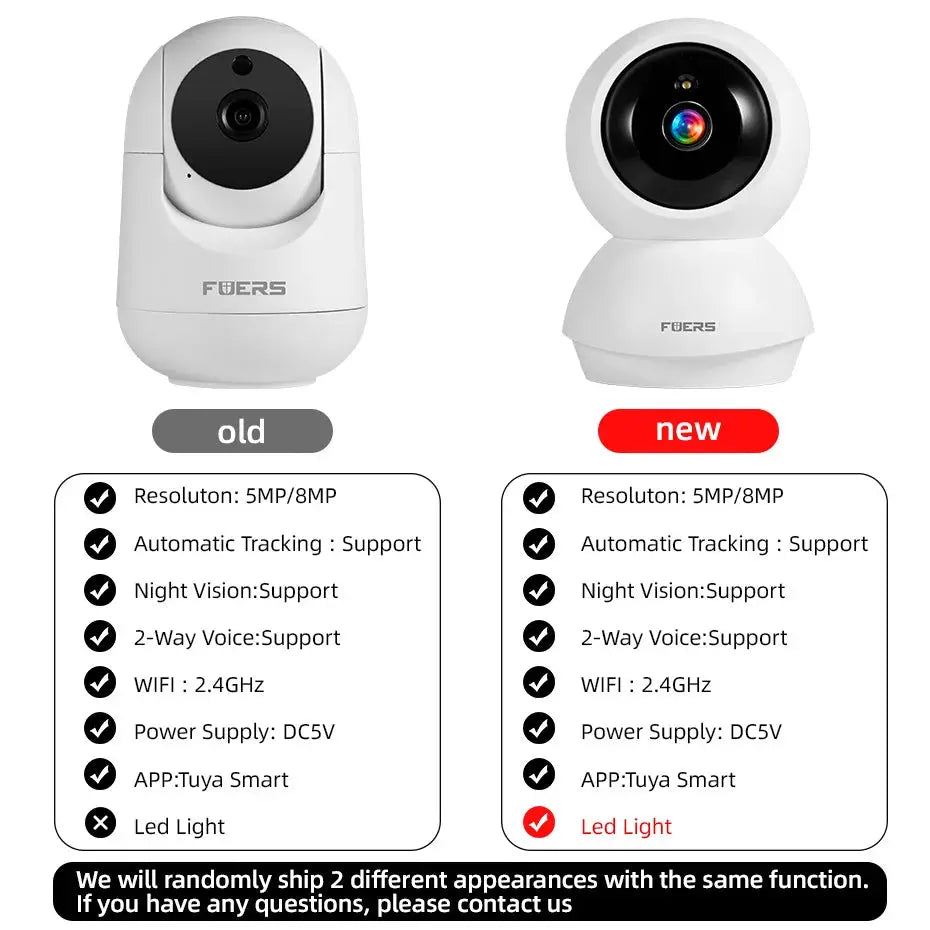 Fuers 4K 8MP Indoor IP Camera WiFi With Auto Tracking - Tuya App Compatible - stepyours.com