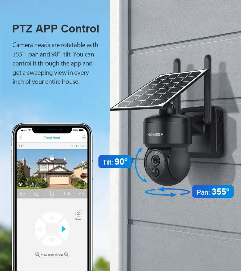 INQMEGA Mini Wifi HD Solar Camera Mobile Tracking Cam