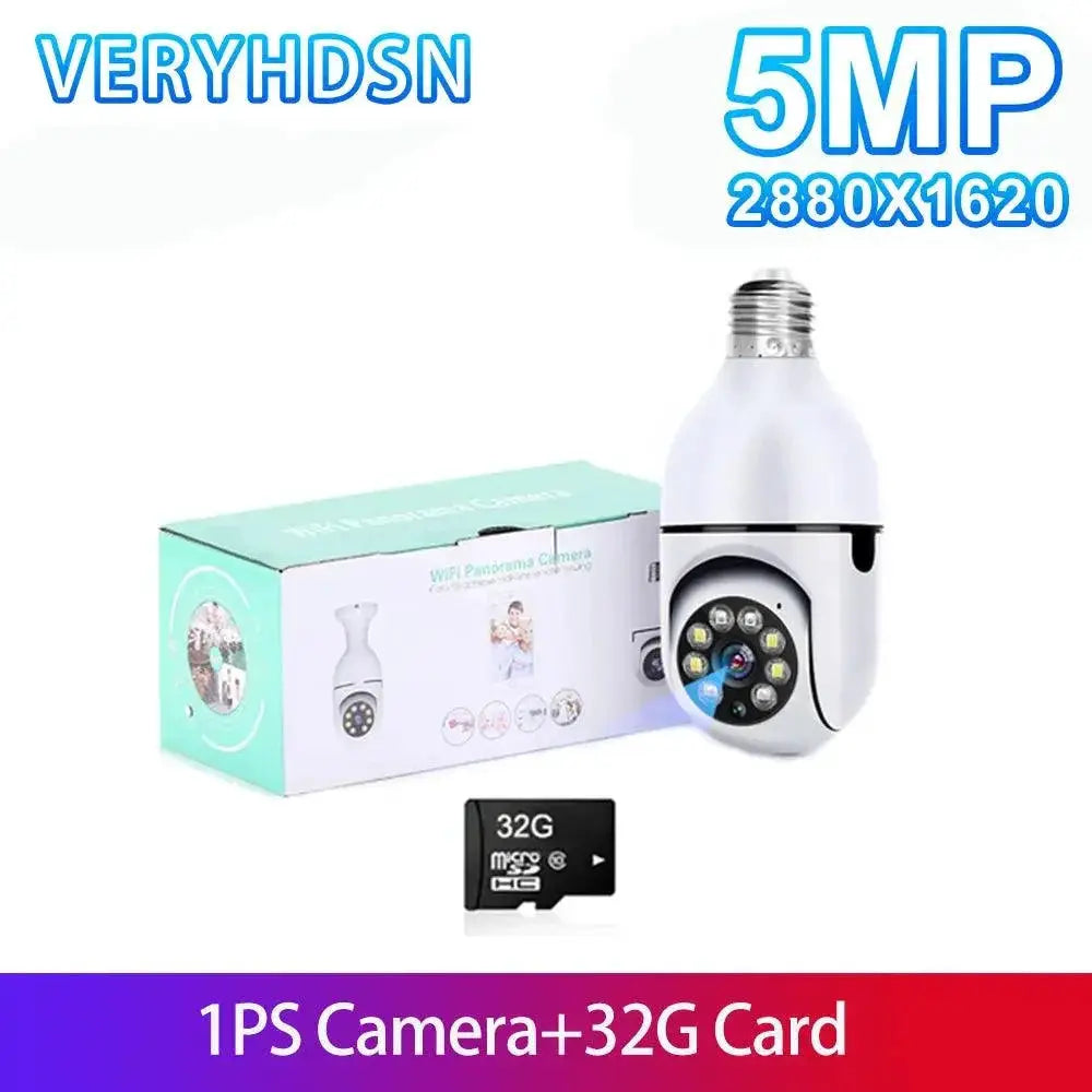 5G Smart Bulb Camera For Home Security With Detection