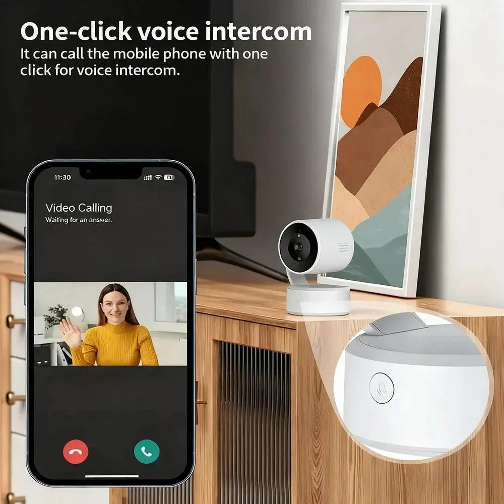 WIFI Tuya Indoor 5MP Camera - 360 Degree PTZ With 4x Zoom And Two Way Audio - stepyours.com