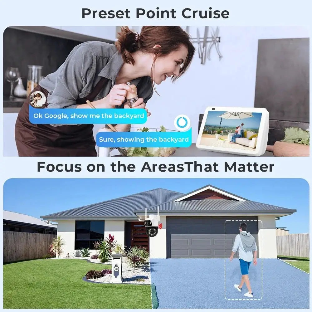 ASECAM 12MP 6K WiFi Outdoor Camera - AI Tracking, 8X Zoom, Dual Screen - stepyours.com
