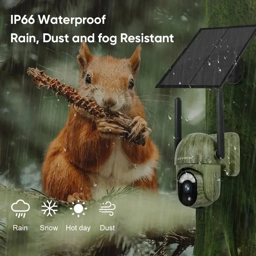 Solar Security Master LS Vision 4MP Wireless Outdoor Camera IP66 Waterproof 4G - stepyours.com
