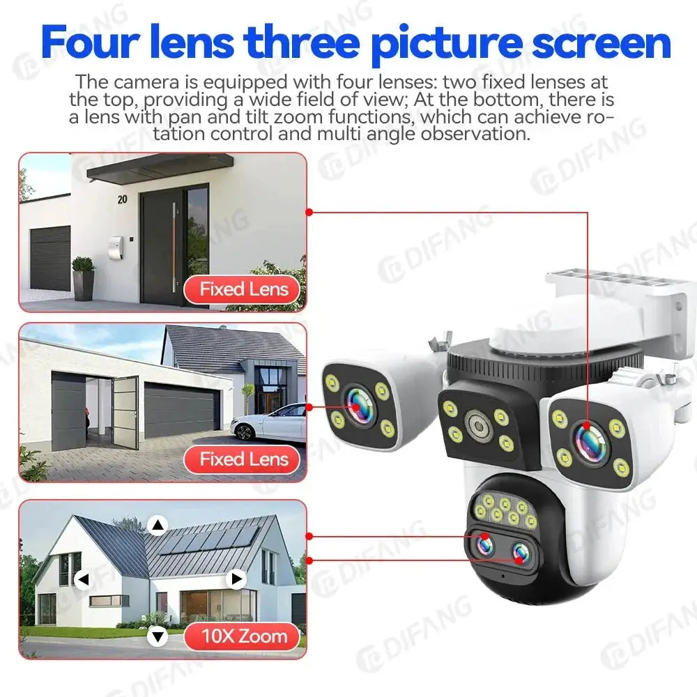 DIFANG 20MP Outdoor Security Camera With 10x Zoom And Auto Tracking - stepyours.com