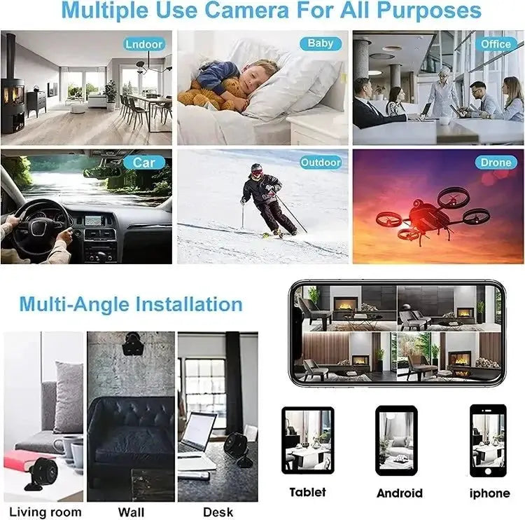 A9 Mini Camera - WiFi Wireless Security For Remote Home Monitoring Hooks - stepyours.com