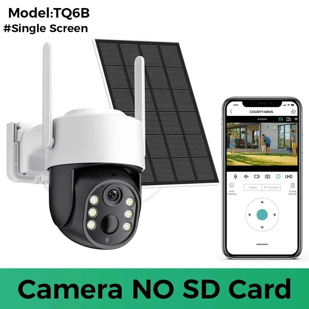 8MP 4K Solar WiFi Outdoor Camera Built In Battery Dual Lens 2K Surveillance - stepyours.com