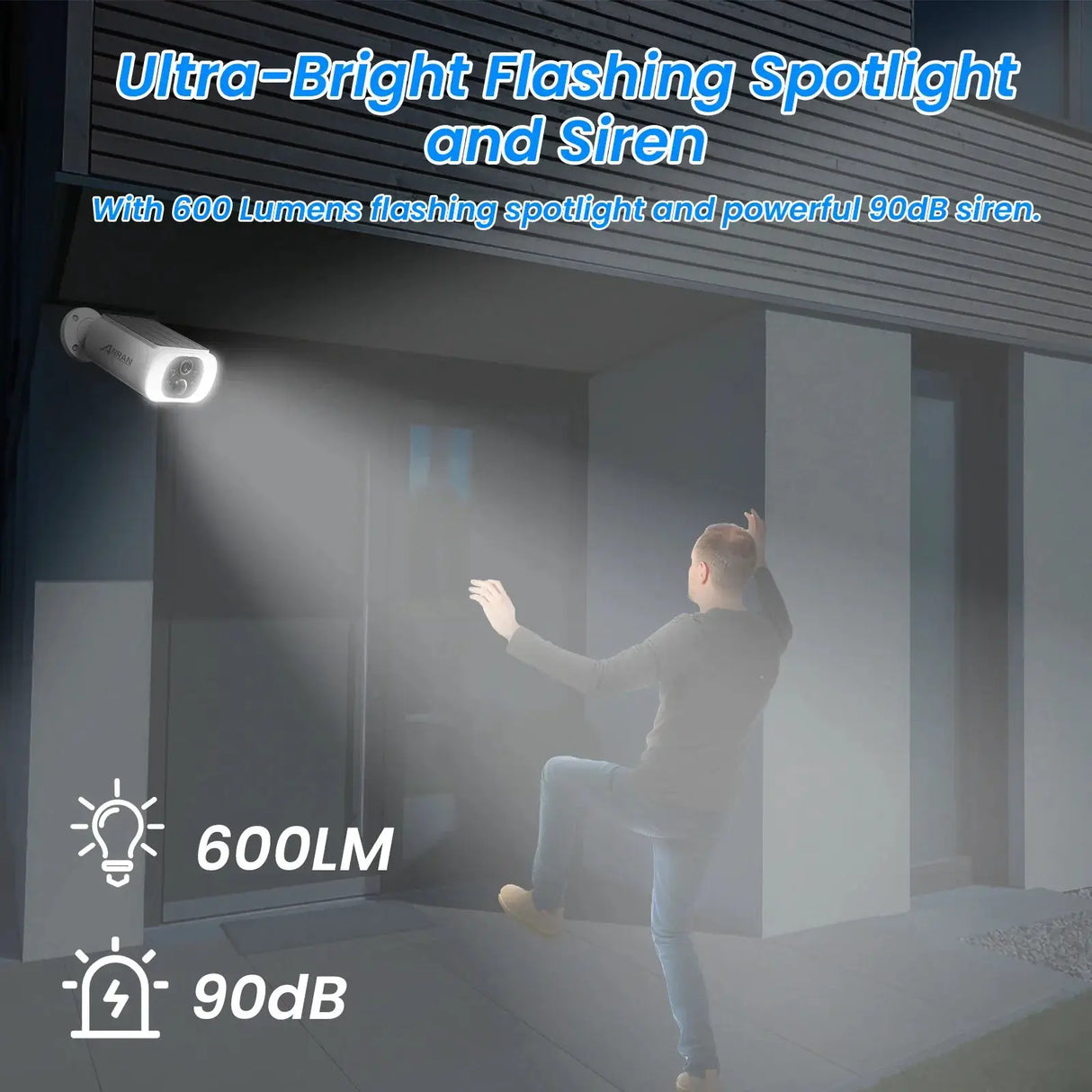 ANRAN 2K Wireless Solar Outdoor Camera Humanoid Detection Night Vision - stepyours.com