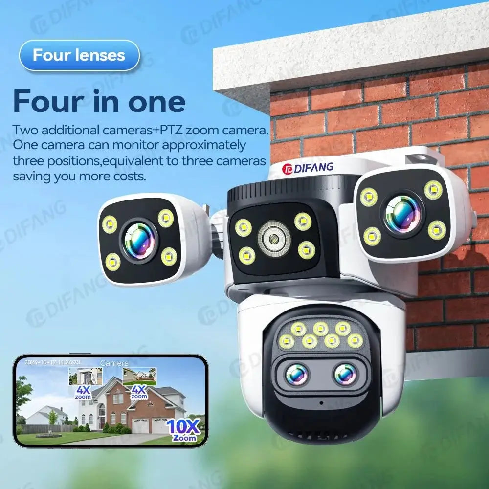 DIFANG 20MP Outdoor Security Camera With 10x Zoom And Auto Tracking - stepyours.com