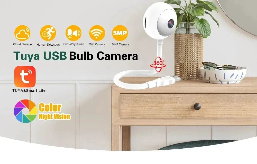 Overscam 5MP Mini WiFi Camera - AI Auto - Tracking Indoor Outdoor Surveillance - stepyours.com
