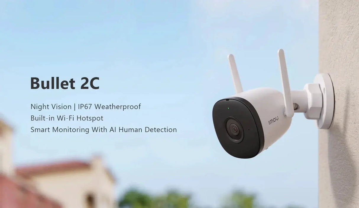 IMOU Ranger 4MP Bullet Lite Indoor Outdoor Security Camera AI Detection - stepyours.com