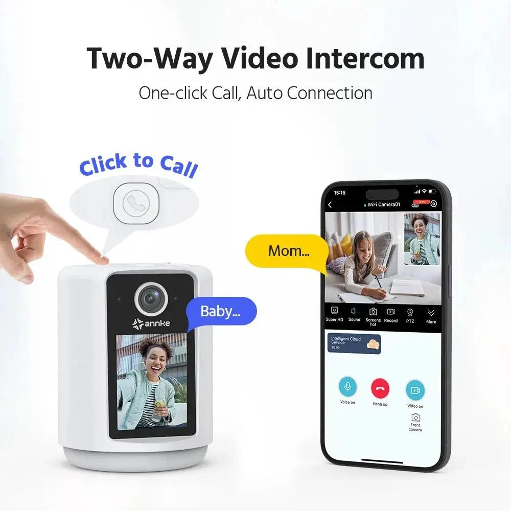 ANNKE 3MP WiFi Battery Powered Outdoor Security Camera 2 Way Audio Smart