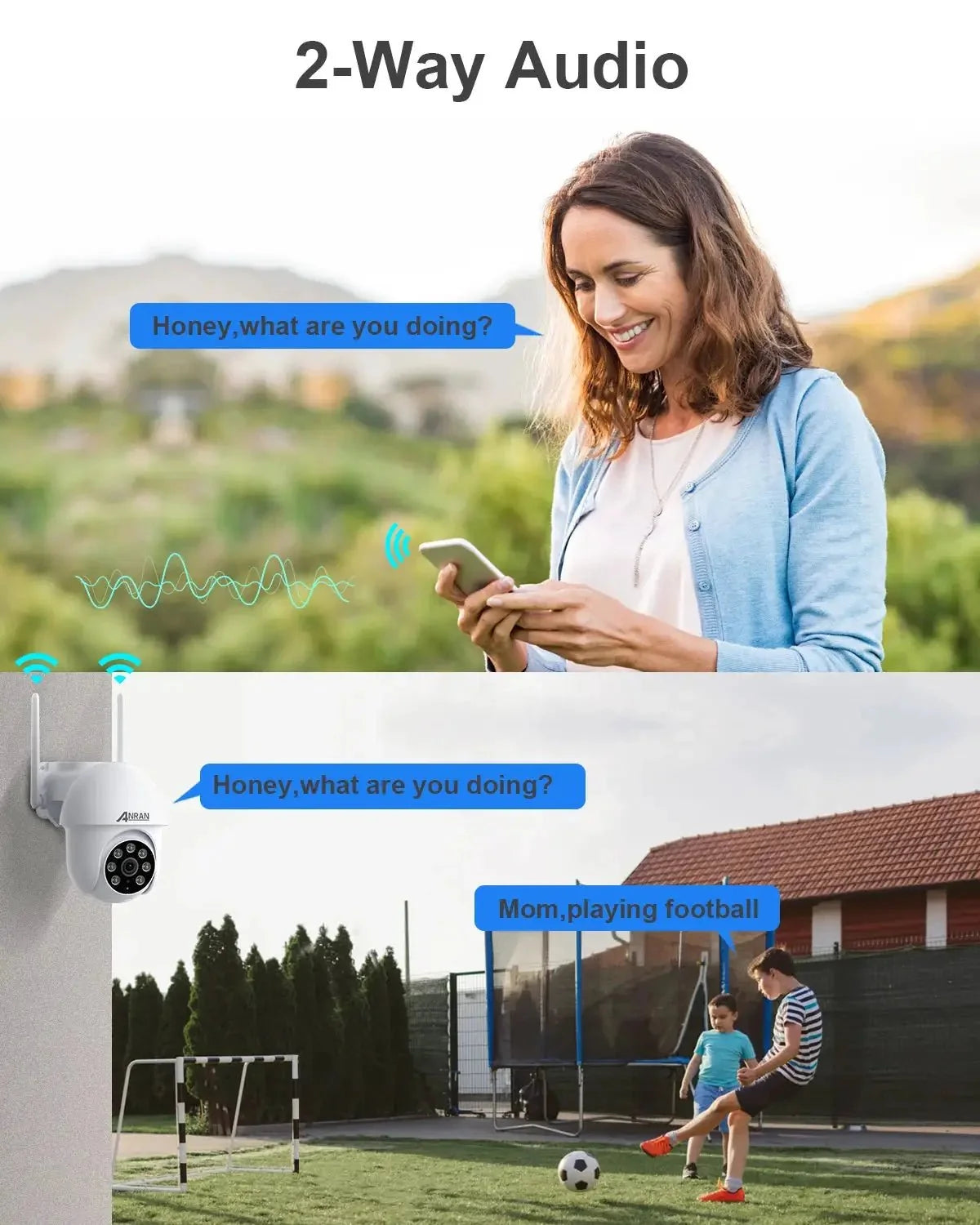 Anran 5MP Wired Security Camera IP66 Weatherproof Ready For Alexa Auto Tracking