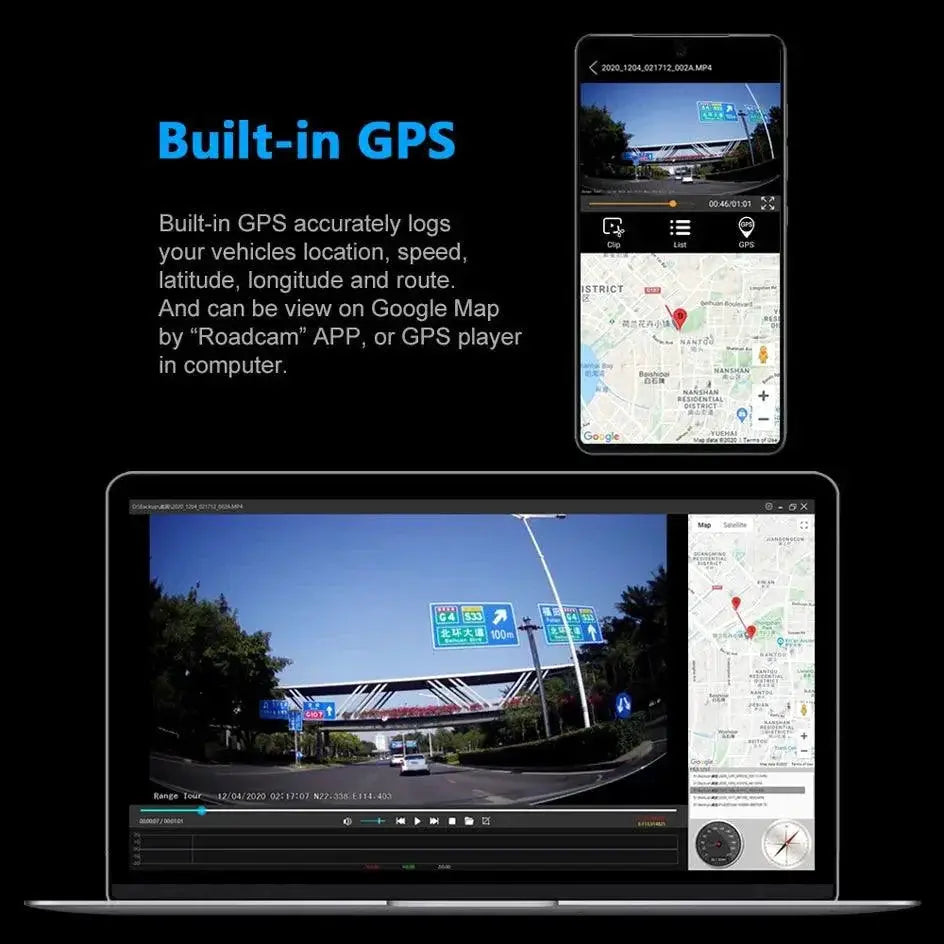 Car Dash Cam Recorder Crystal Clear 4K Footage Night Vision