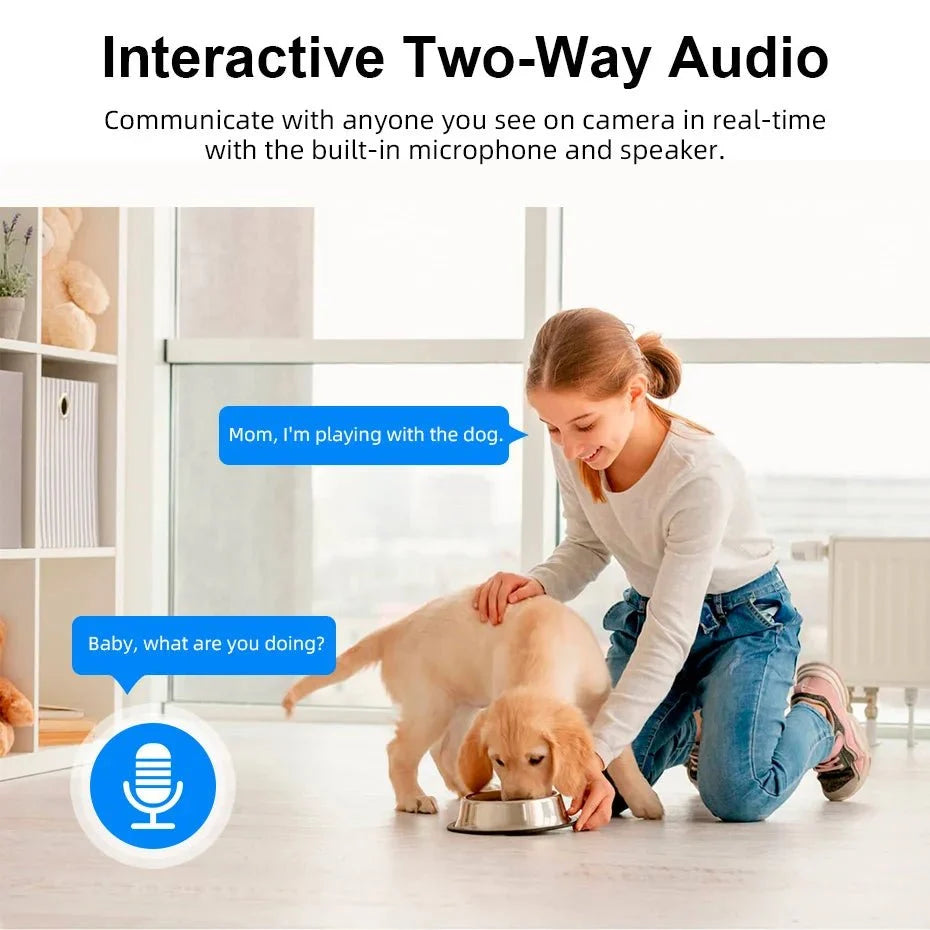 Fuers 5MP WiFi Cameras Tuya Compatible AI Detection Indoor Security Baby Monitor