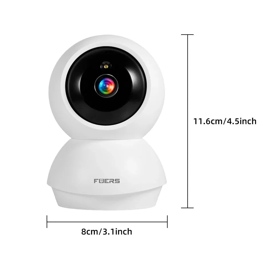 Fuers 5MP WiFi Cameras Tuya Compatible AI Detection Indoor Security Baby Monitor