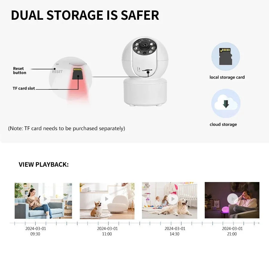 ICSEE 1080P WiFi Security Camera Auto Tracking Night Vision Ultra - Night Vision