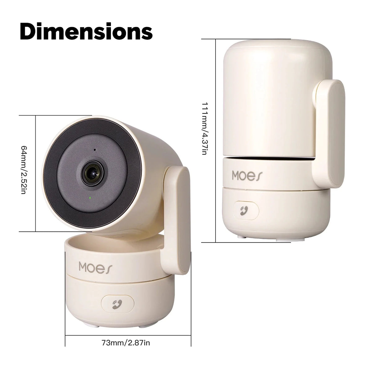 MOES Tuya WiFi Indoor Pan/Tilt Camera - 4MP HD Night Vision Panoramic Patrol Pro