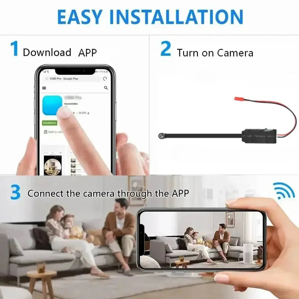 Portable Mini WiFi IP Camera For Home Security Nanny Cam P2P Wireless Remote