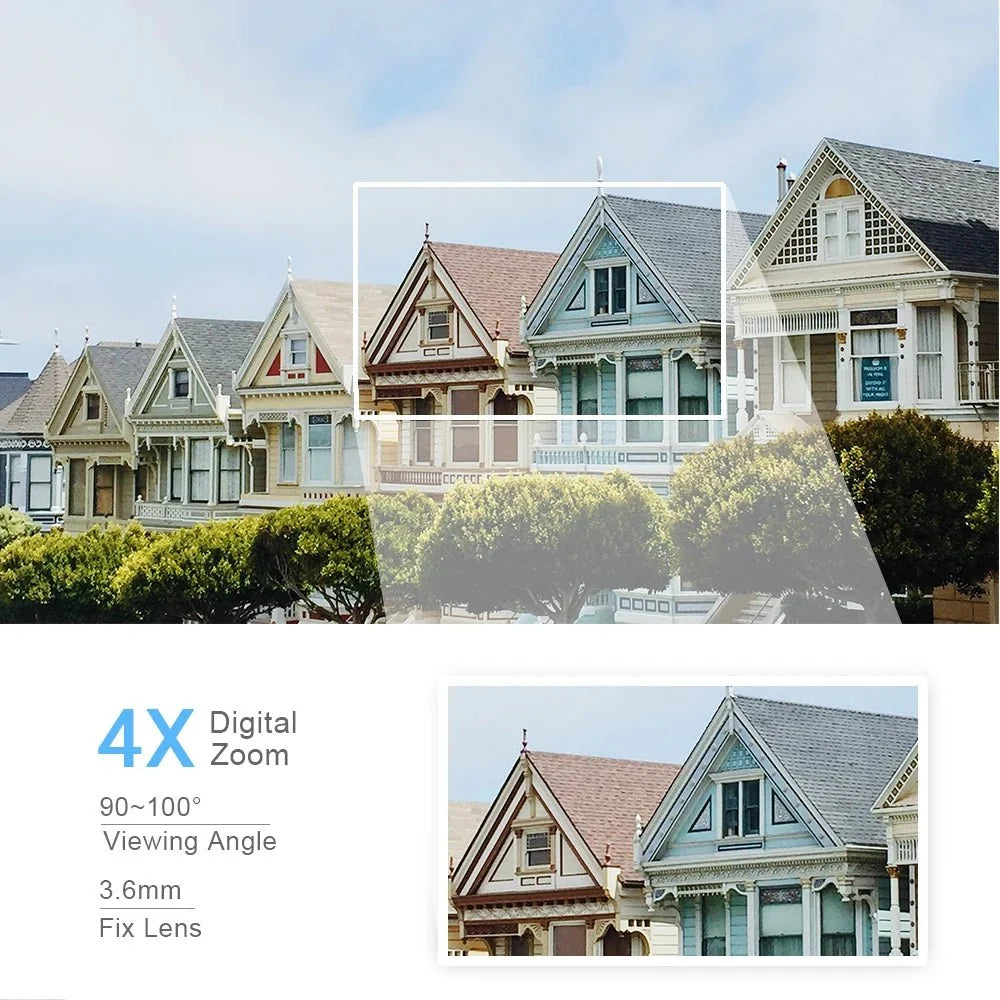 Tuya 4MP PTZ WIFI Outdoor Security Cameras - IP66 Weatherproof With AI Tracking
